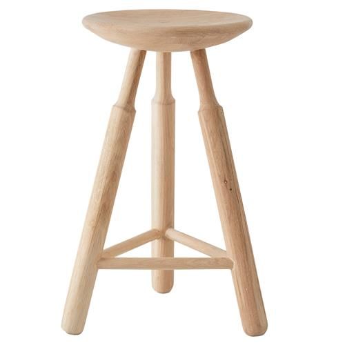 Rowel Rustic Lodge Brown Oak Wood Backless Counter Stool | Kathy Kuo Home