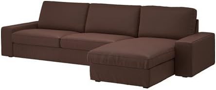 IKEA Genuine Slipcover for Kivik Sofa, Loveseat and with Chaise, Borred Dark Brown (Sofa with Cha... | Amazon (US)