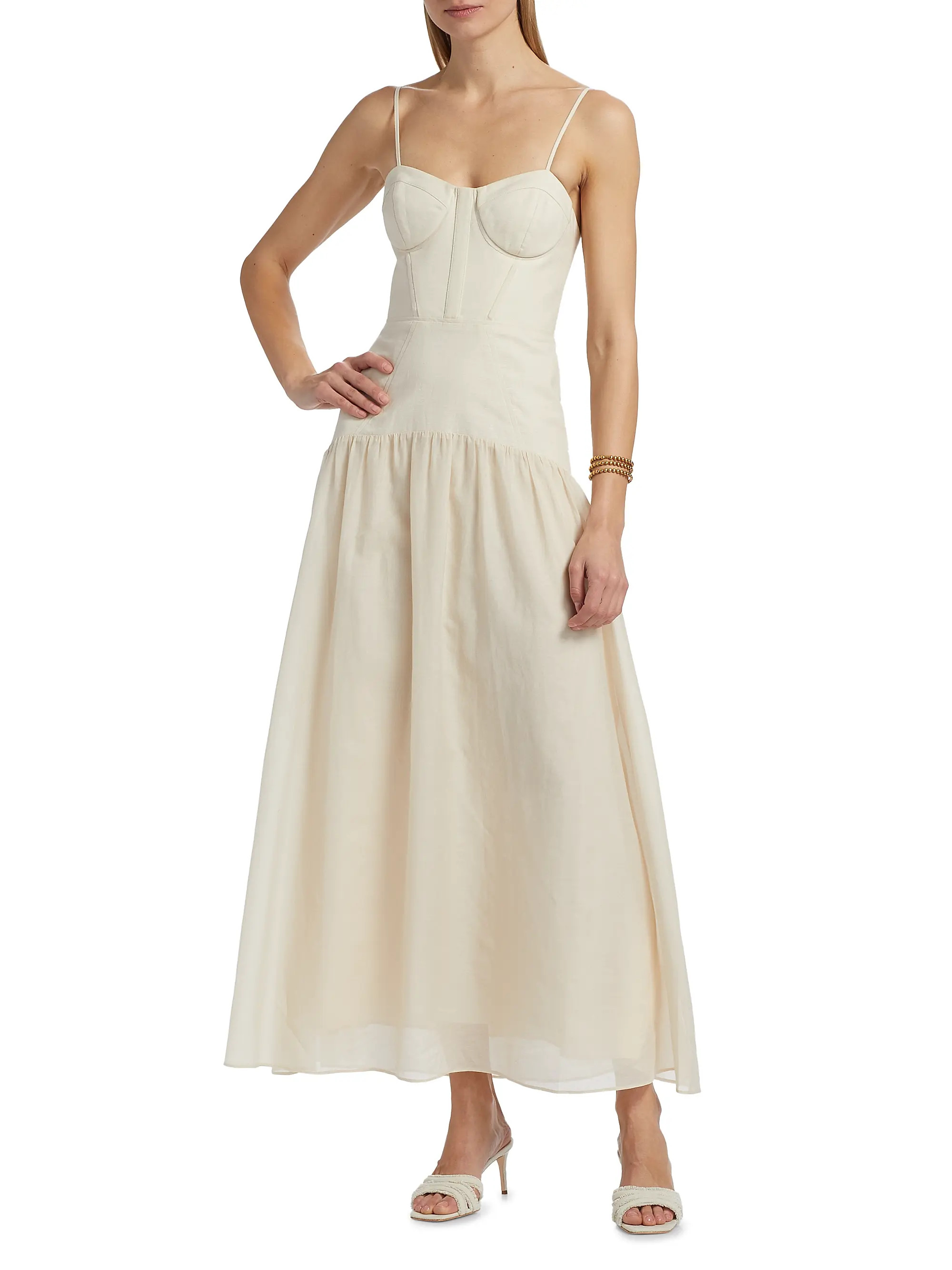 Palermo Linen Corset Maxi Dress | Saks Fifth Avenue