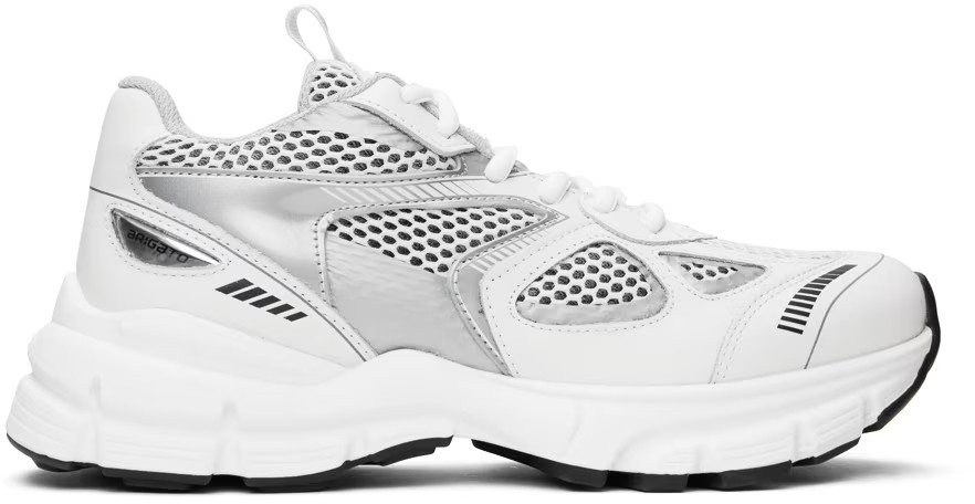 White & Silver Marathon Sneakers | SSENSE