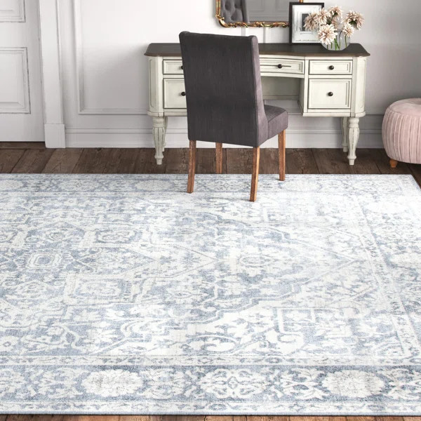 Amyrose Oriental Light Gray/Ivory Area Rug | Wayfair Professional