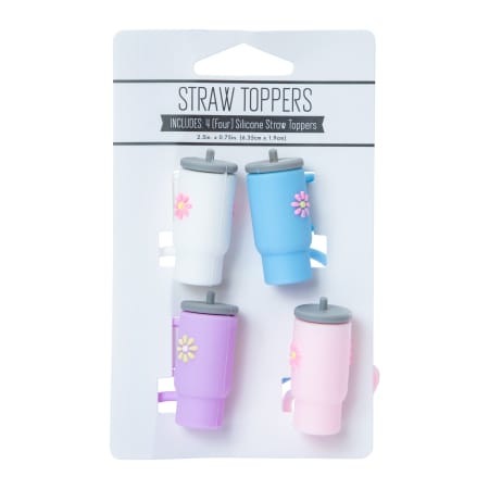 Tumbler Straw Toppers 4-Count | Five Below