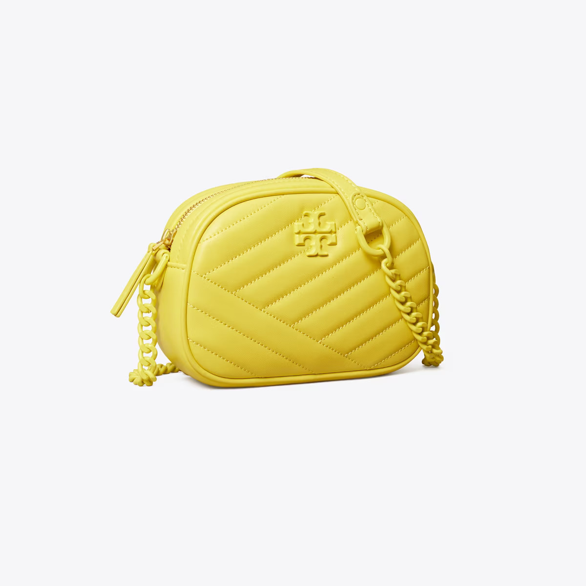 Kira Chevron Powder-Coated Small Camera Bag | Tory Burch (US)