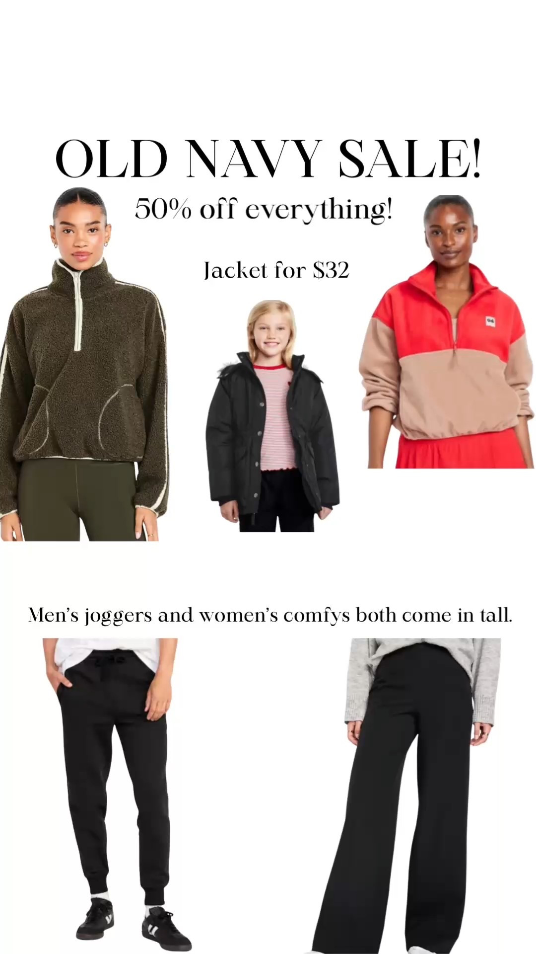 50% off everything at old navy!