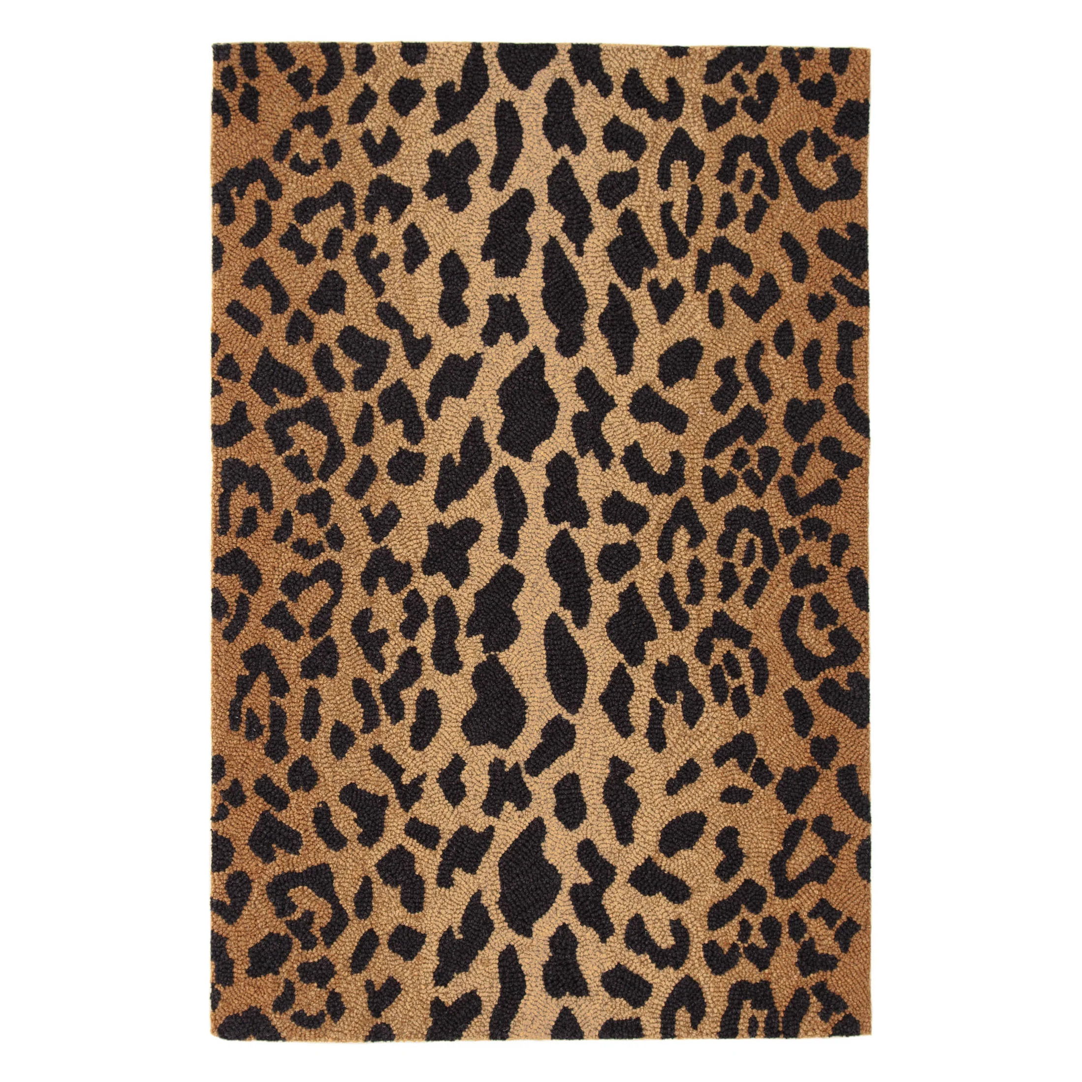 Leopard Hand Micro Hooked Wool Rug | Annie Selke