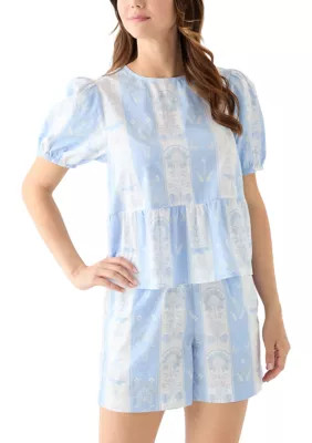 Women's Bow Back Printed Top | Belk