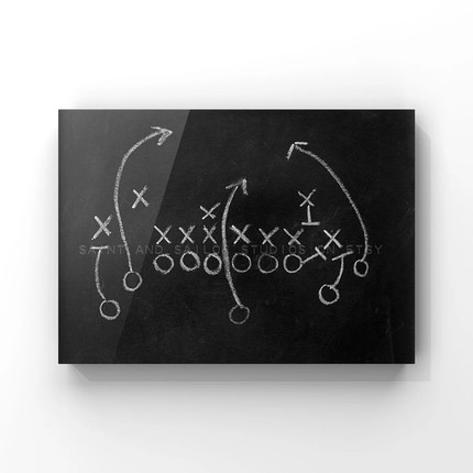 Chalkboard Football Play Photo Print