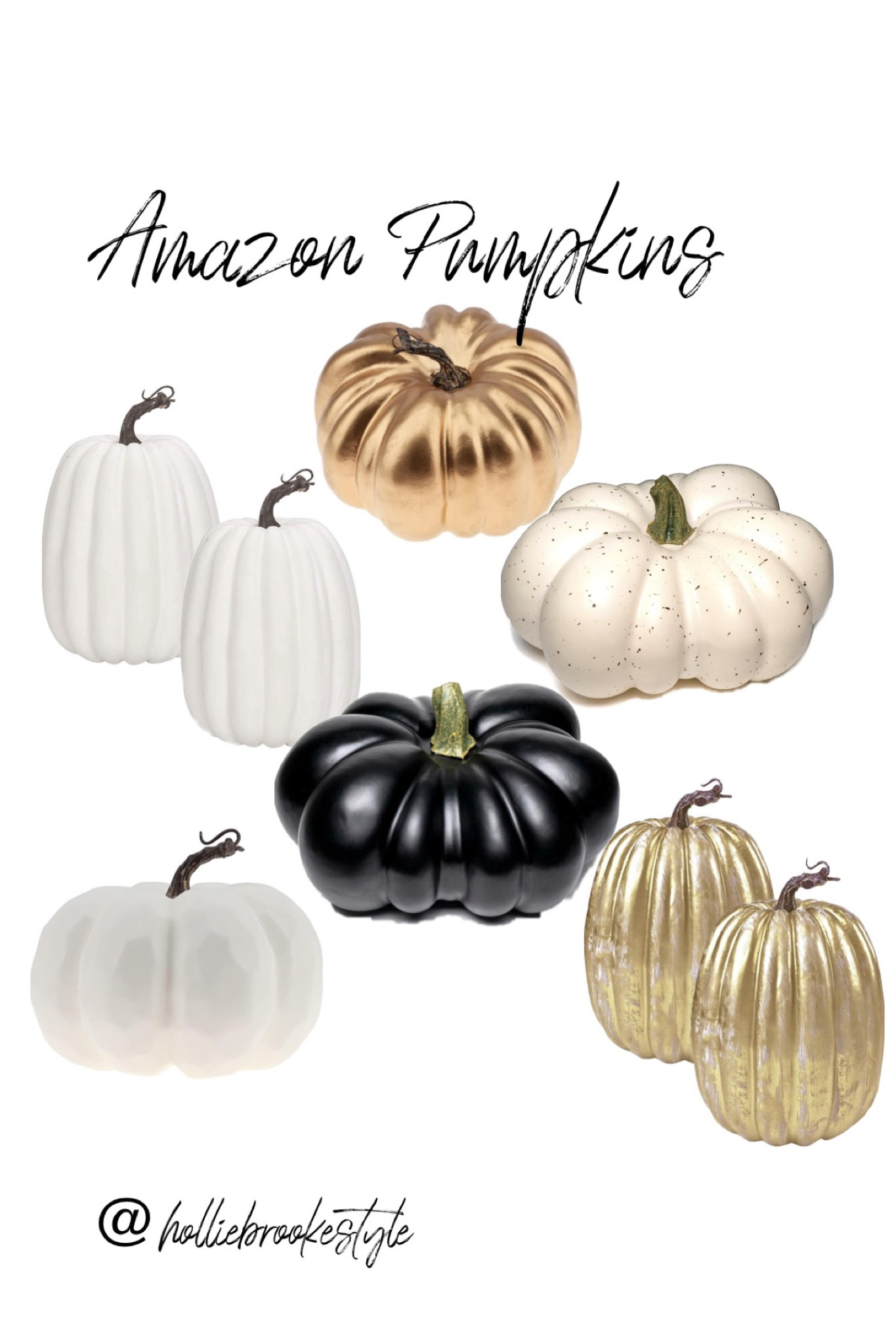 Amazon faux pumpkins

White pumpkins
Amazon find
Gold pumpkin
Black pumpkins 
Halloween decor
Fall decor
Halloween home
Fall home 

#LTKFind #LTKhome #LTKSeasonal
