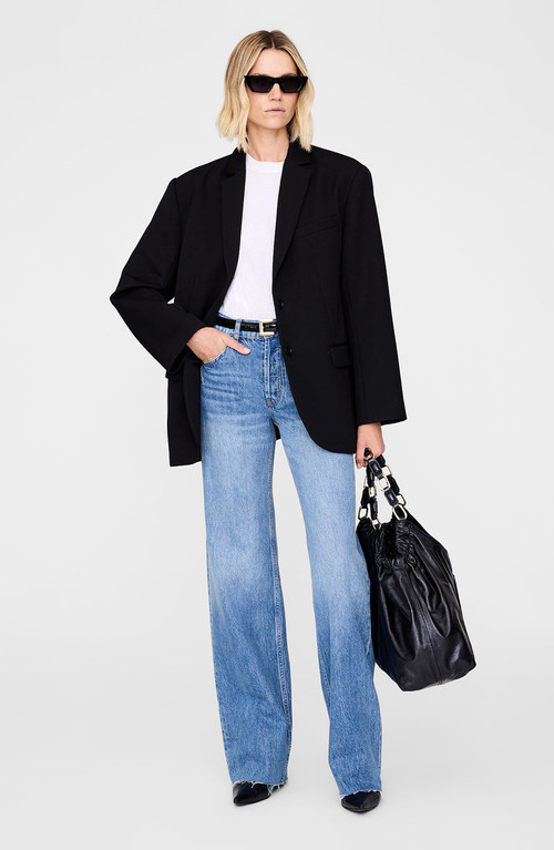 ANINE BING Quinn Blazer in Black at Nordstrom, Size Large | Nordstrom