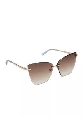 DIFF Eyewear Women's Becky V Gold/Brown Sunglasses | Belk