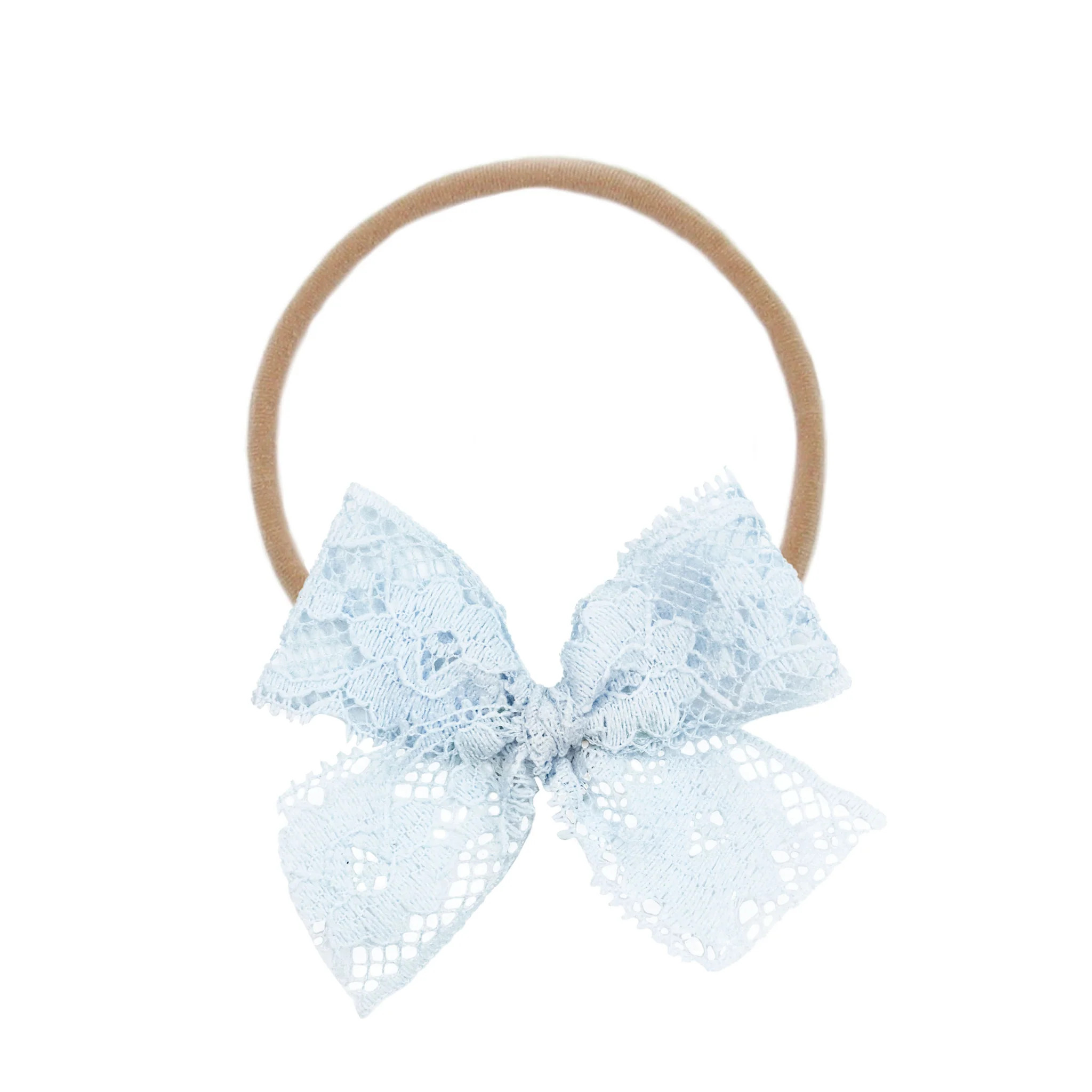 Lace Bow - Powder Blue Headband | Lou Lou & Company