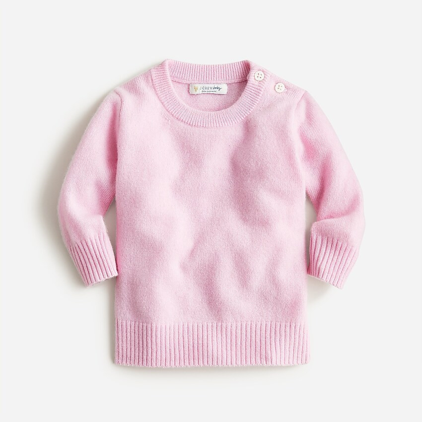 Limited-edition baby cashmere button-detail crewneck sweater | J. Crew US