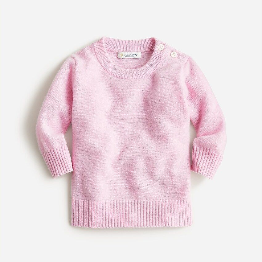 Limited-edition baby cashmere button-detail crewneck sweater | J.Crew US