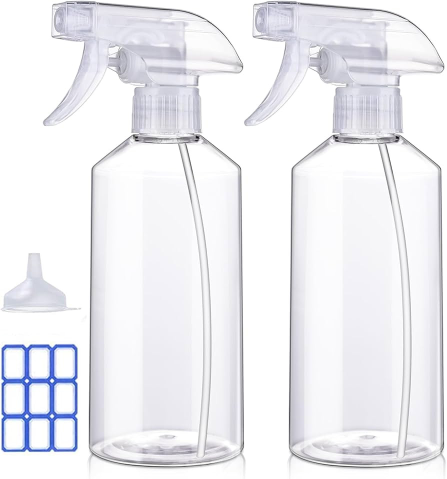 JohnBee Spray Bottles - 16.9oz/2Pack - Premium Adjustable Spray Bottles for Cleaning - No Leak An... | Amazon (US)