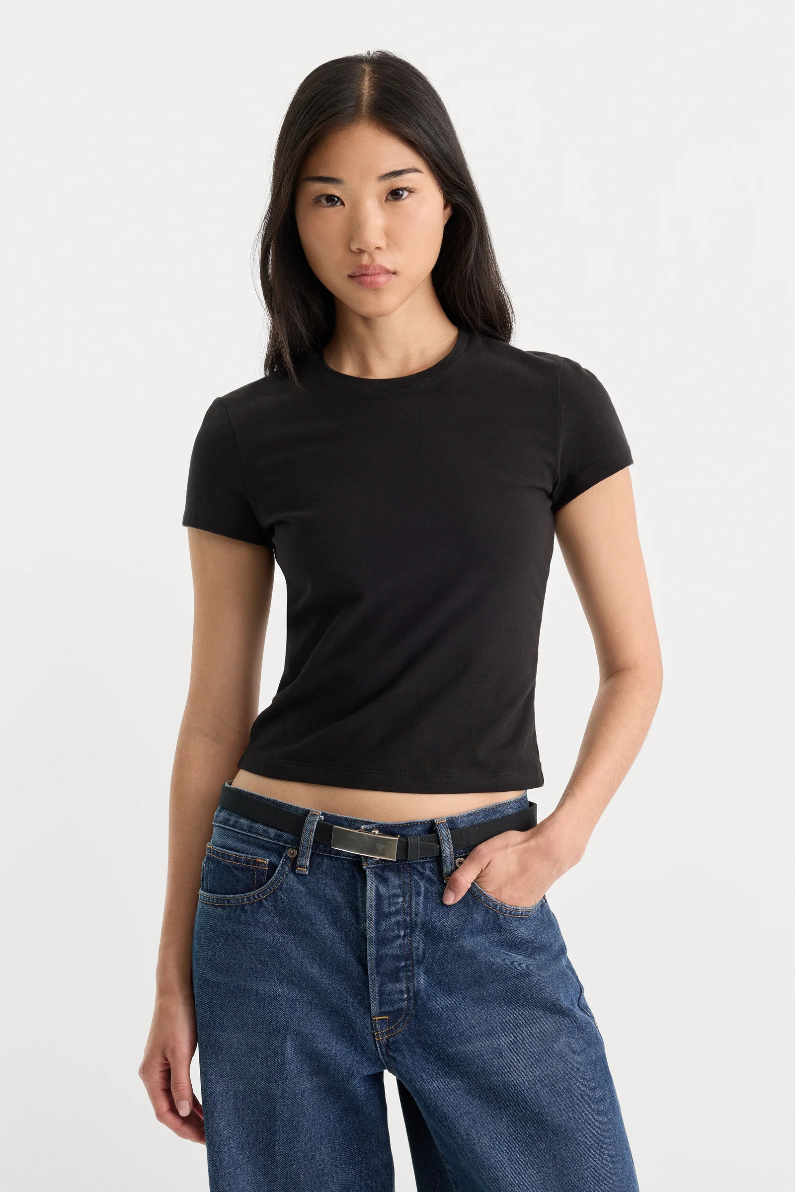 THE BABY TEE | BLACK | Good American