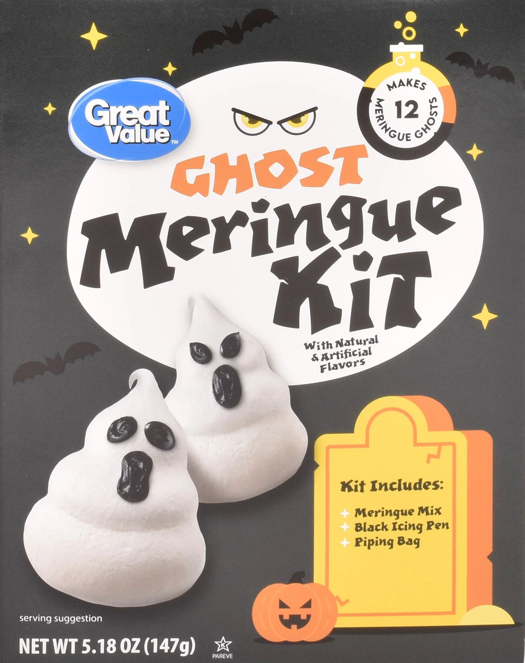 Great Value Ghost Meringue Baking Mix Kit, 5.18 oz - Walmart.com | Walmart (US)