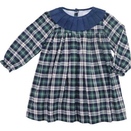 Navy And Green Plaid Flannel Dress | Cecil and Lou