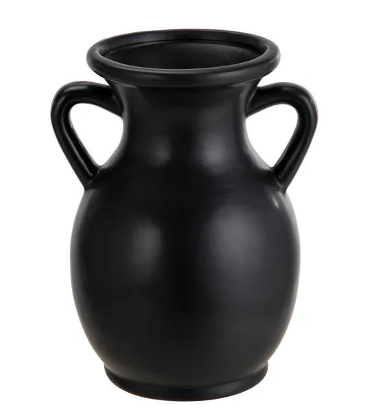 MAINSTAYS BLACK CERAMIC VASE 2 HANDLES SMOOTH FINISH | Walmart (US)