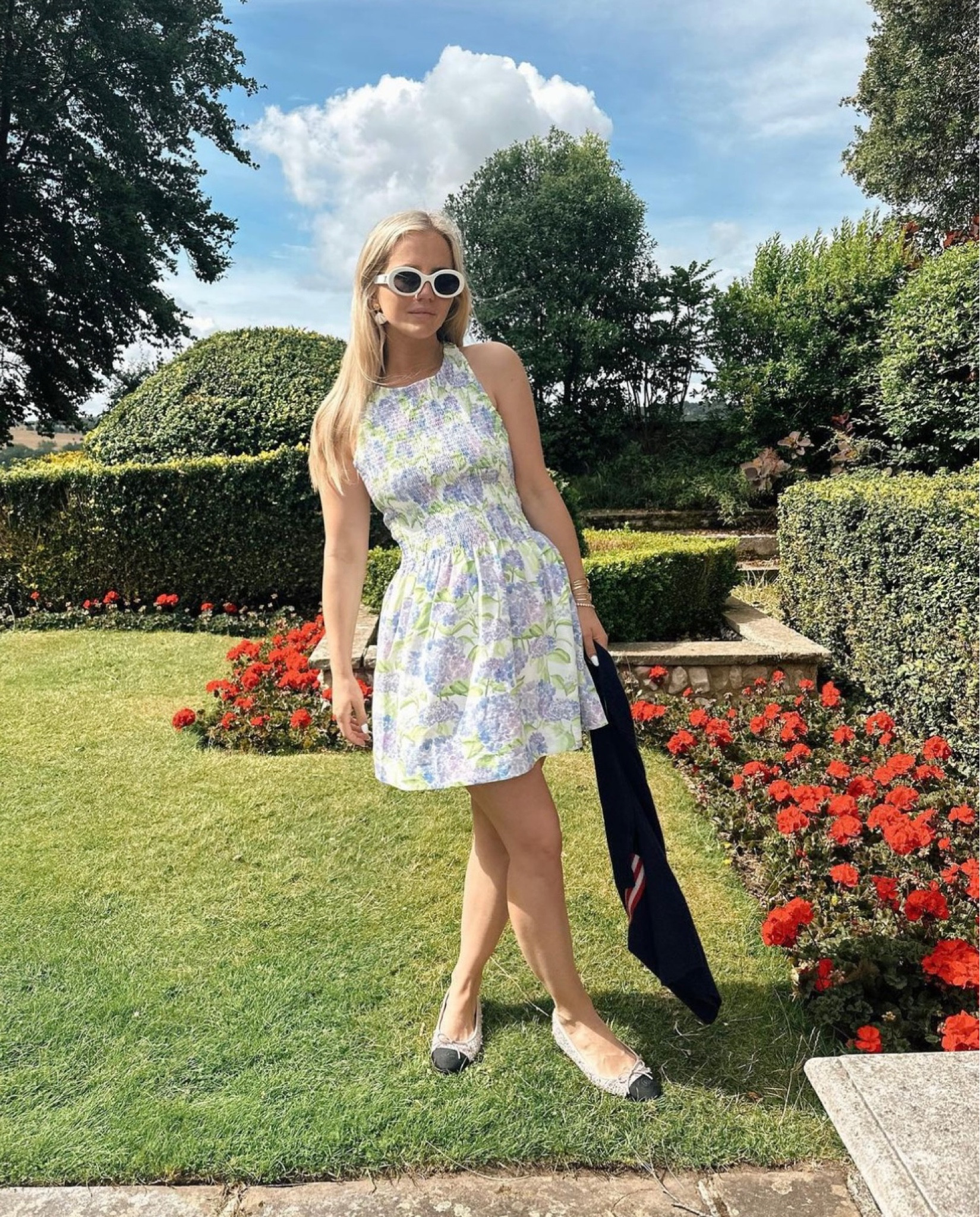 Summer days, blue & white floral dress, white sunglasses, summer style, British summertime, sundress, cute dress, holiday inspiration, summer outfit 

#LTKeurope #LTKSeasonal #LTKstyletip