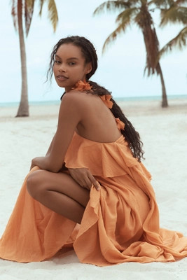 By Anthropologie Halter Gauze Maxi Dresss | Anthropologie (US)