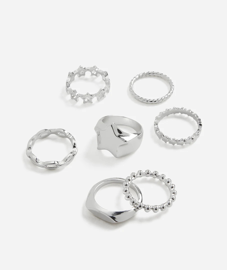 SILVER STAR RING PACK | Sportsgirl