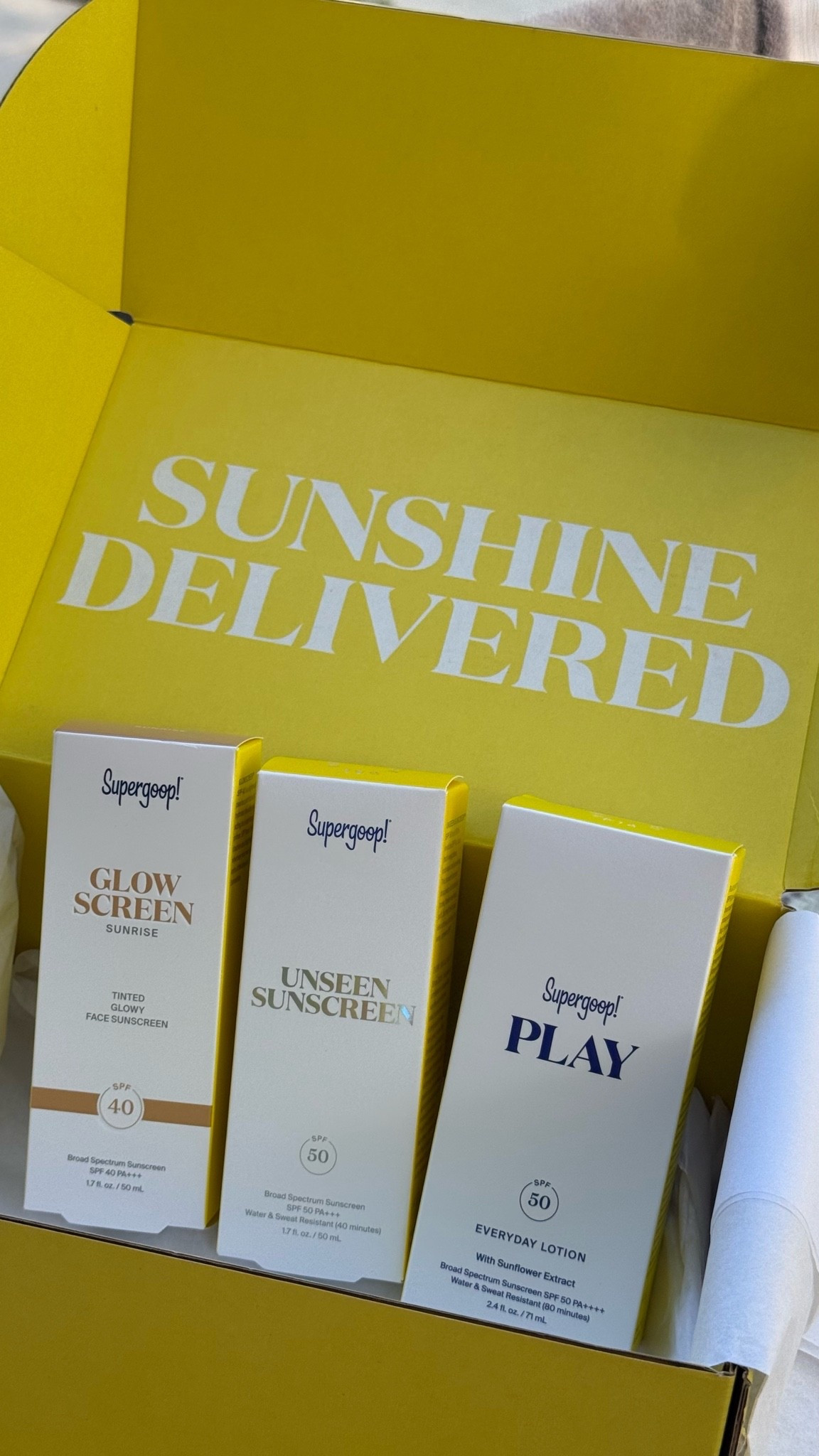 A special delivery from @supergoop #sunscreen

#LTKSeasonal #LTKdayinmylife #LTKselfcare
