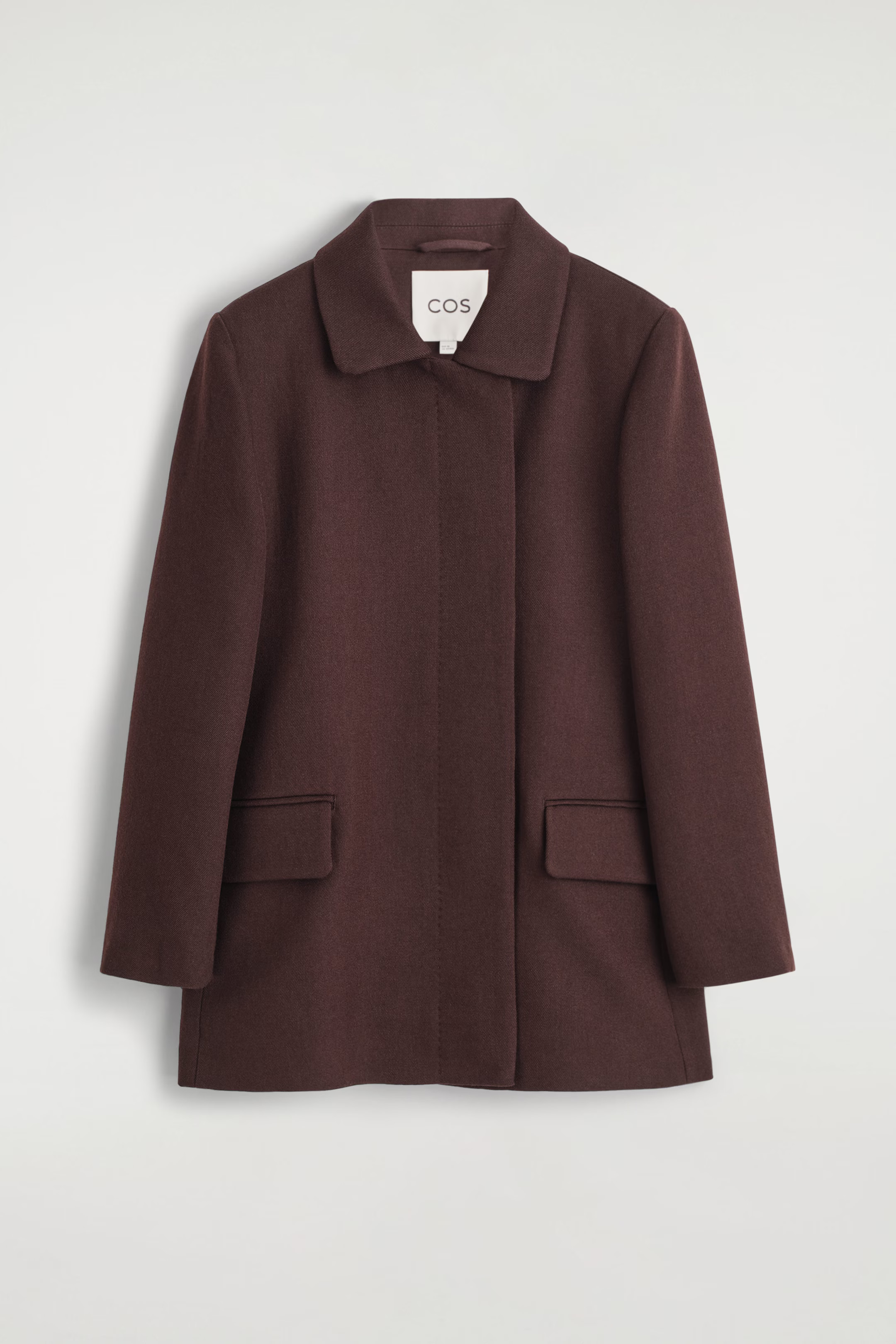 TAILORED WOOL-BLEND JACKET - DARK BROWN | COS GB | COS UK