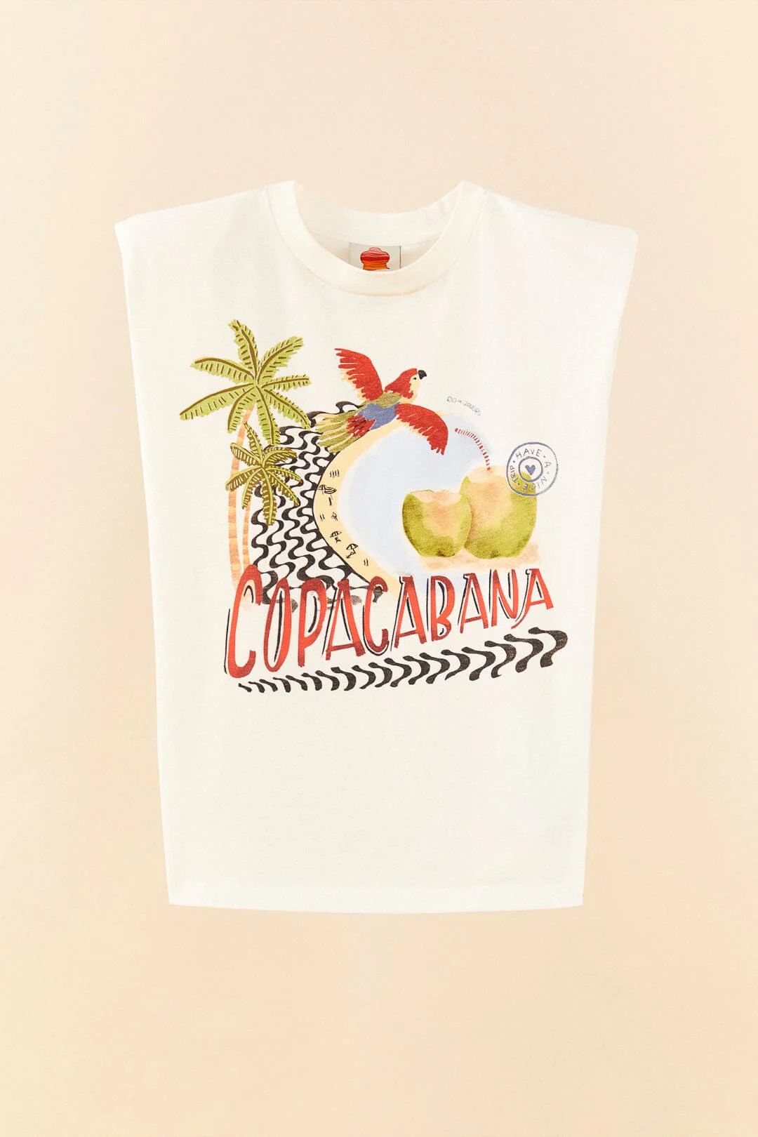 White Copacabana Organic Cotton T-Shirt | FarmRio