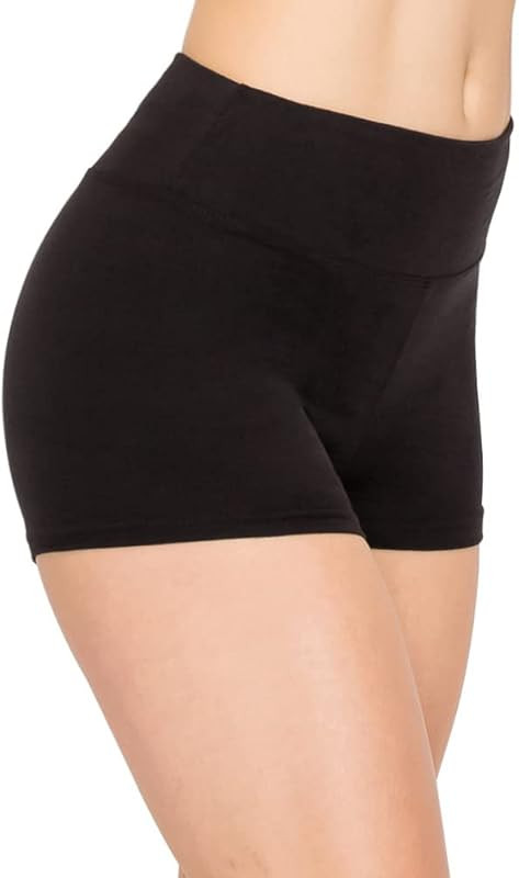 Women Workout Yoga Shorts - Premium Buttery Soft Solid Stretch Cheerleader Running Dance Volleyba... | Amazon (US)