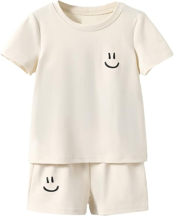 SOLY HUX Toddler Boy's Casual 2 Piece Outfits Cartoon Print Short Sleeve Tee and Shorts Set Summe... | Amazon (US)