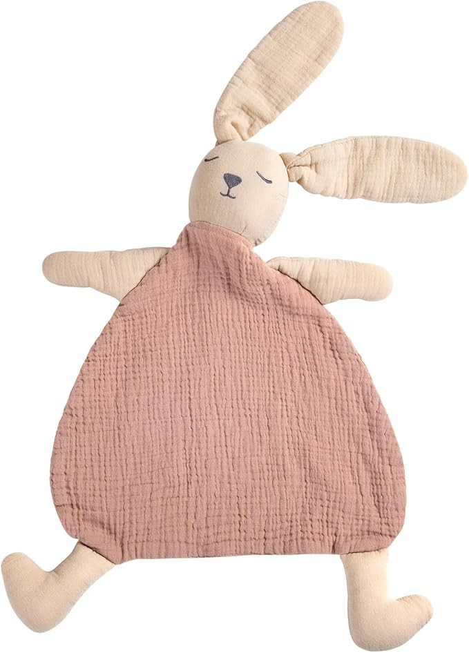 lulumoon Muslin Baby Security Blanket: Soft Bunny Lovey for Self-Soothe | Amazon (US)