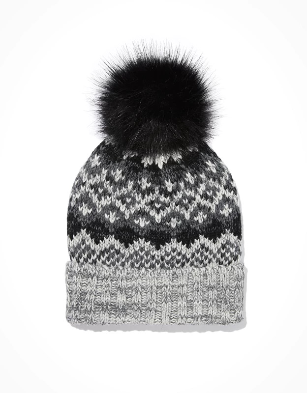 AE Fairisle Pom Beanie | American Eagle Outfitters (US & CA)