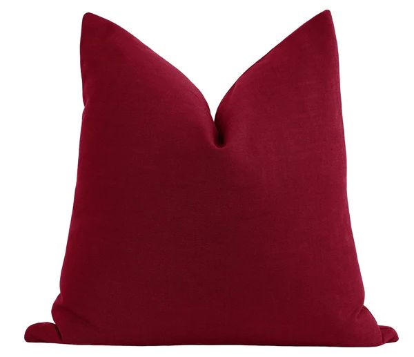 Moroccan Red Linen Pillow | Land of Pillows