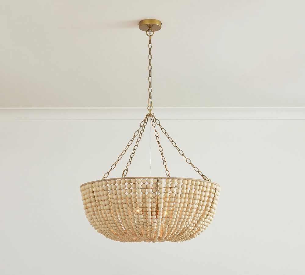 Bristol Wood Bead Chandelier (30&quot;) | Pottery Barn (US)