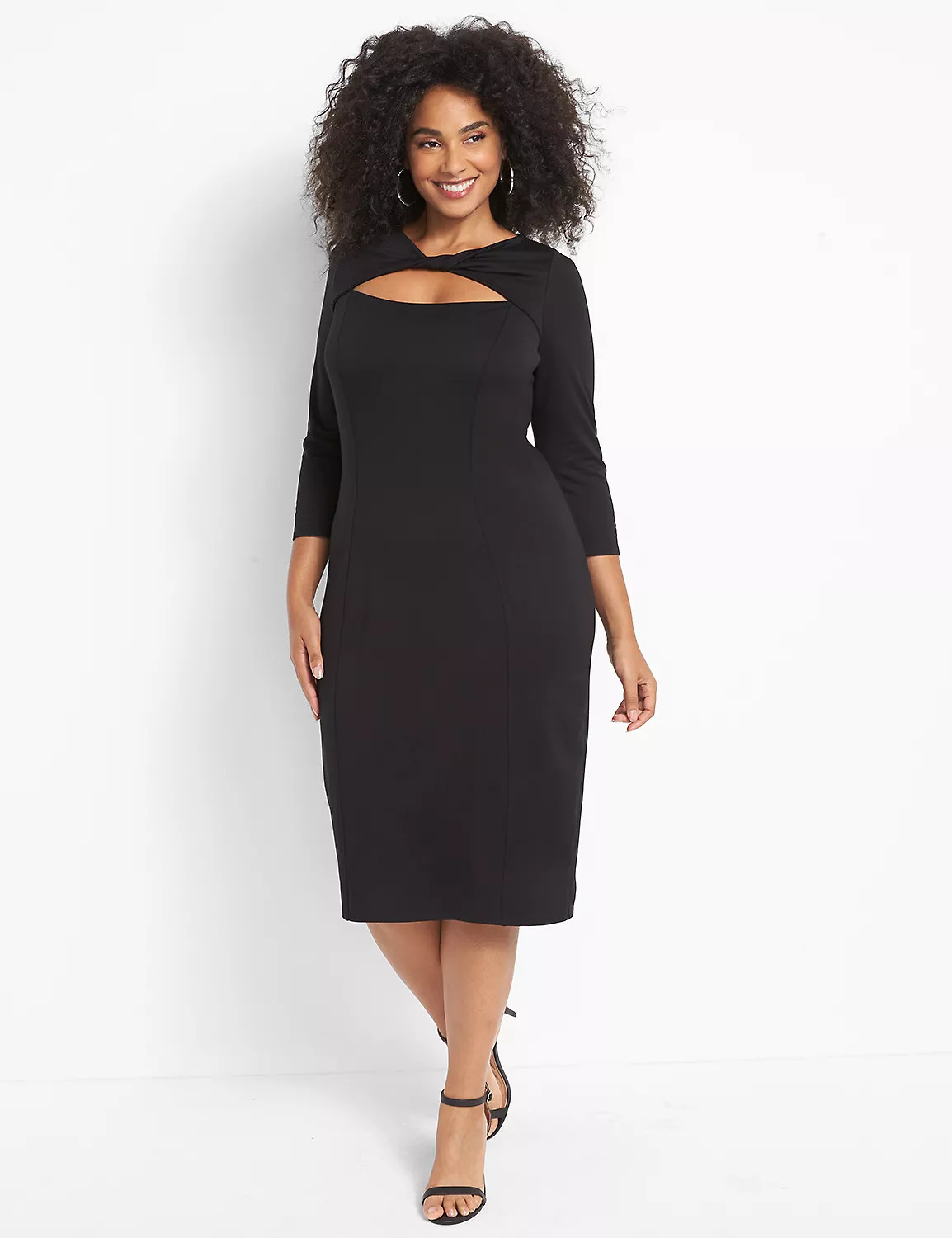 Twist-Neck Sheath Dress - Ponte | LaneBryant | Lane Bryant (US)
