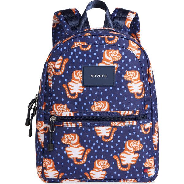 Kane Kids Mini Backpack, Blue Tigers | Maisonette