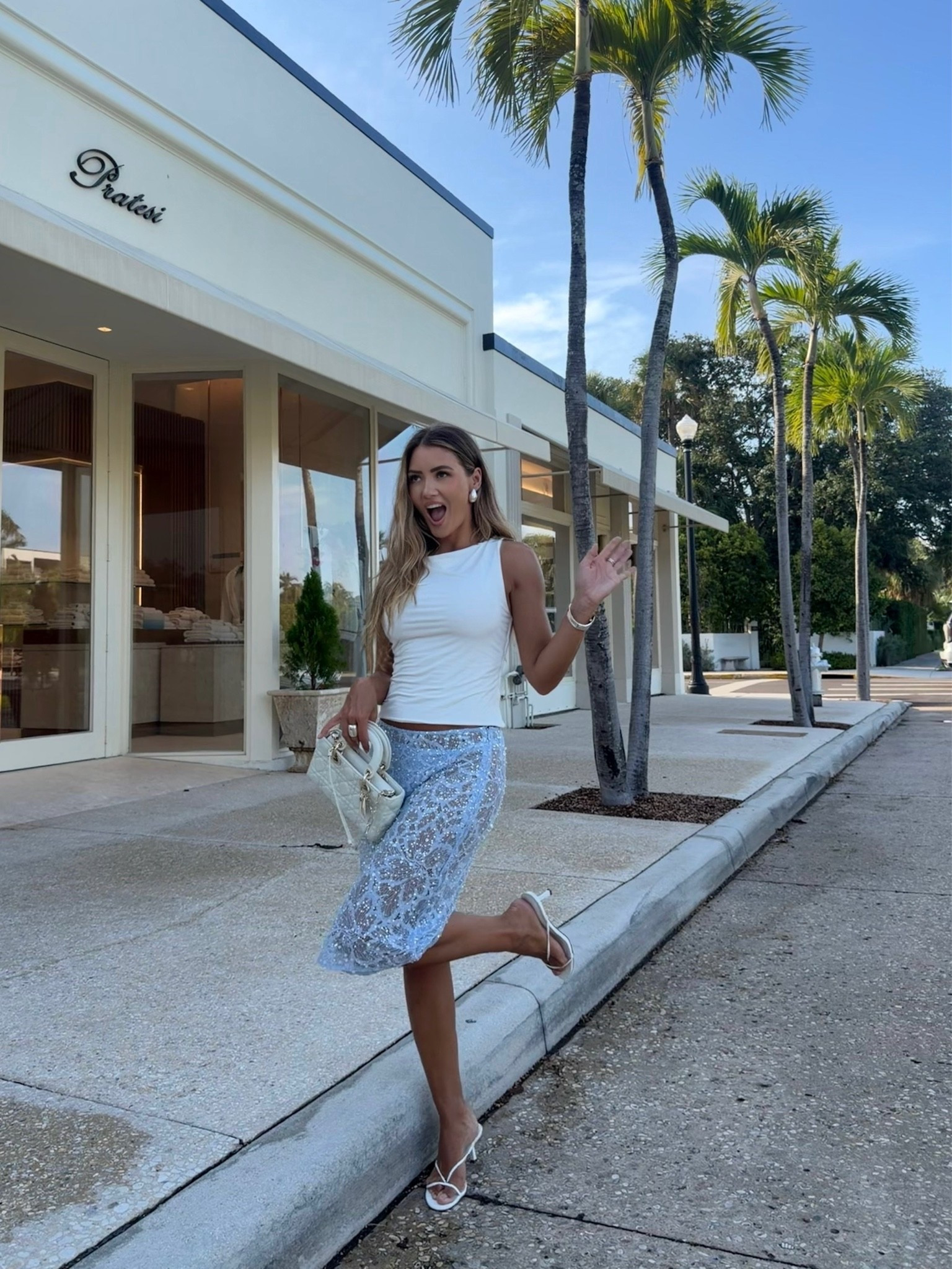 Wearing size S in both top and a skirt