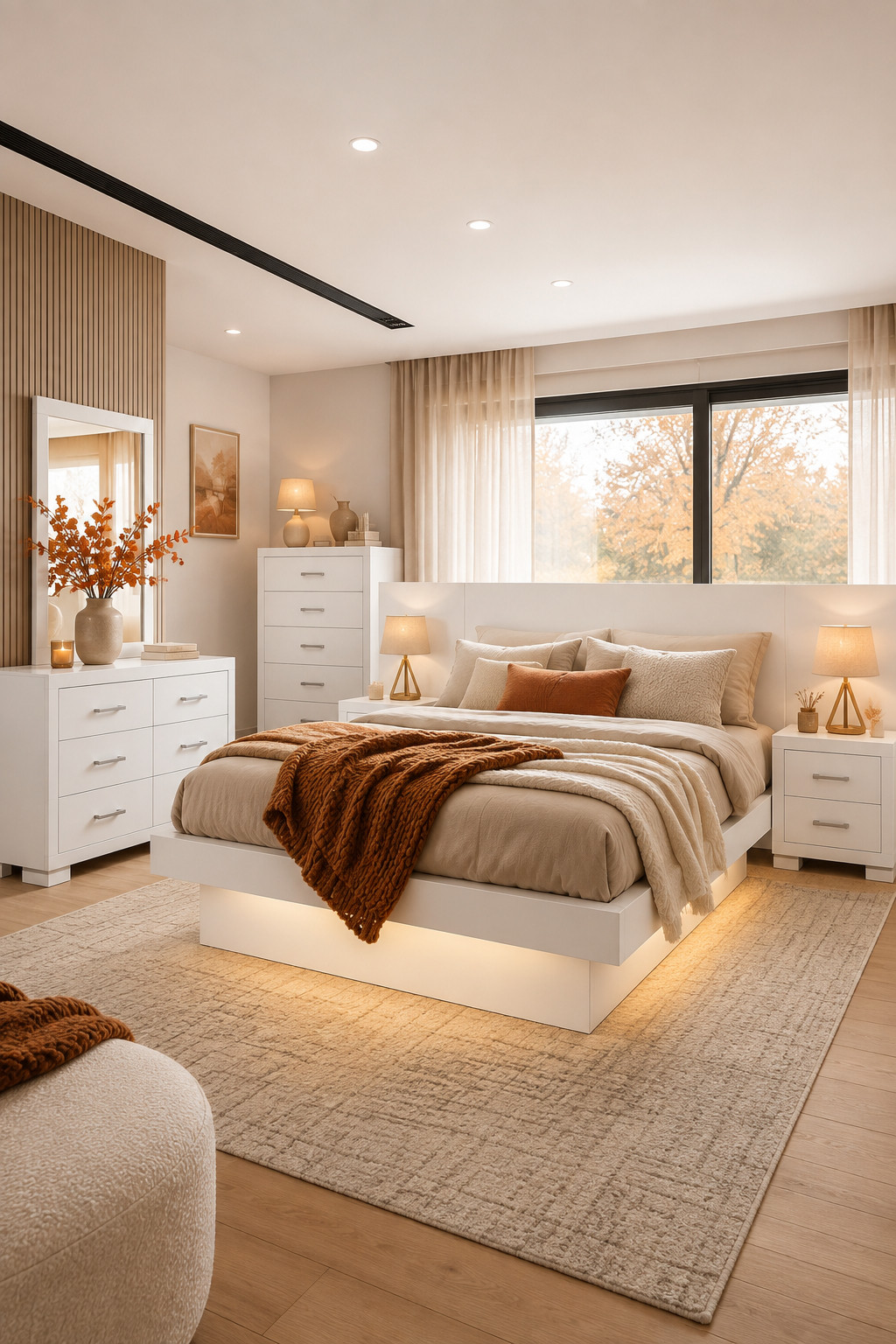 This Wayfair bedroom set is such a pretty pick for a cozy fall bedroom refresh 🍂 I love how the crisp white finish keeps the room feeling bright and clean, while warm neutral bedding, rust-toned pillows, soft lighting, and chunky throws make it feel instantly more fall-ready. The matching bed, nightstands, dresser, mirror, and chest give the whole space such a pulled-together look. Even better, it’s part of the Labor Day deals, so this is a great time to refresh the bedroom while prices are marked down.

#WayfairFinds #WayfairSale #LaborDayDeals #LaborDaySale #WayfairLaborDaySale #FallBedroom #FallBedroomRefresh #BedroomInspo #BedroomFurniture #BedroomSet #CozyBedroom #FallHomeDecor #HomeRefresh #CozyHome #ModernBedroom #NeutralBedroom #AutumnDecor #FallHome #HomeDecorFinds #LTKHome 

 #LTKSeasonal #LTKHome #LTKSaleAlert