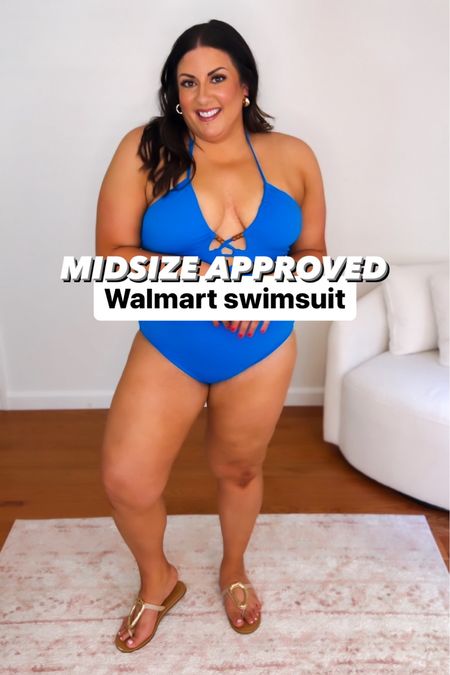 I’m 5’6/size 14/38DD wearing an XL in this affordable swimsuit from Walmart. It has great support thanks to the removable cups + adjustable tie strap! 

#LTKSwim #LTKFindsUnder50 #LTKMidsize