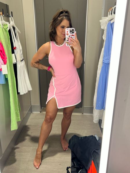 Love this little athletic dress so much! I’m wearing a medium. It does have built in shorts with pockets and a tan on the zipper to zip it easily yourself  

#LTKActive #LTKFitness #LTKFindsUnder50