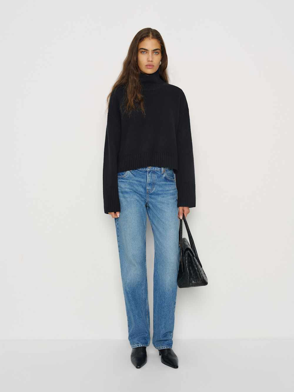 March Regenerative Wool Cropped Turtleneck | Reformation (Global)