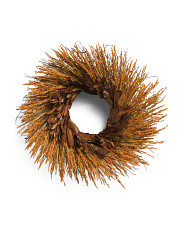 22in Real Dried Fall Oats Wreath | TJ Maxx