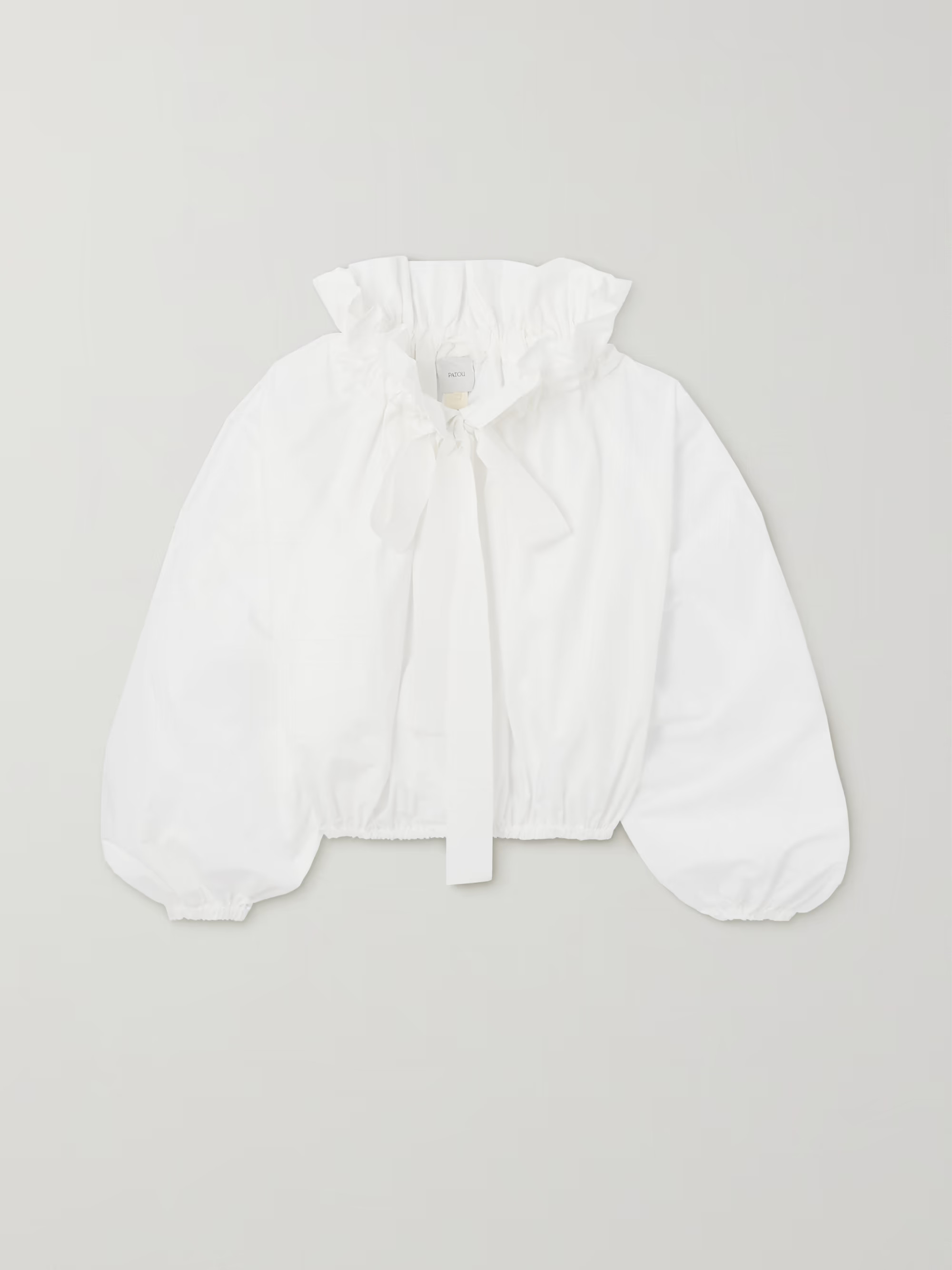 Grosgrain-trimmed cotton-poplin blouse | NET-A-PORTER (US)