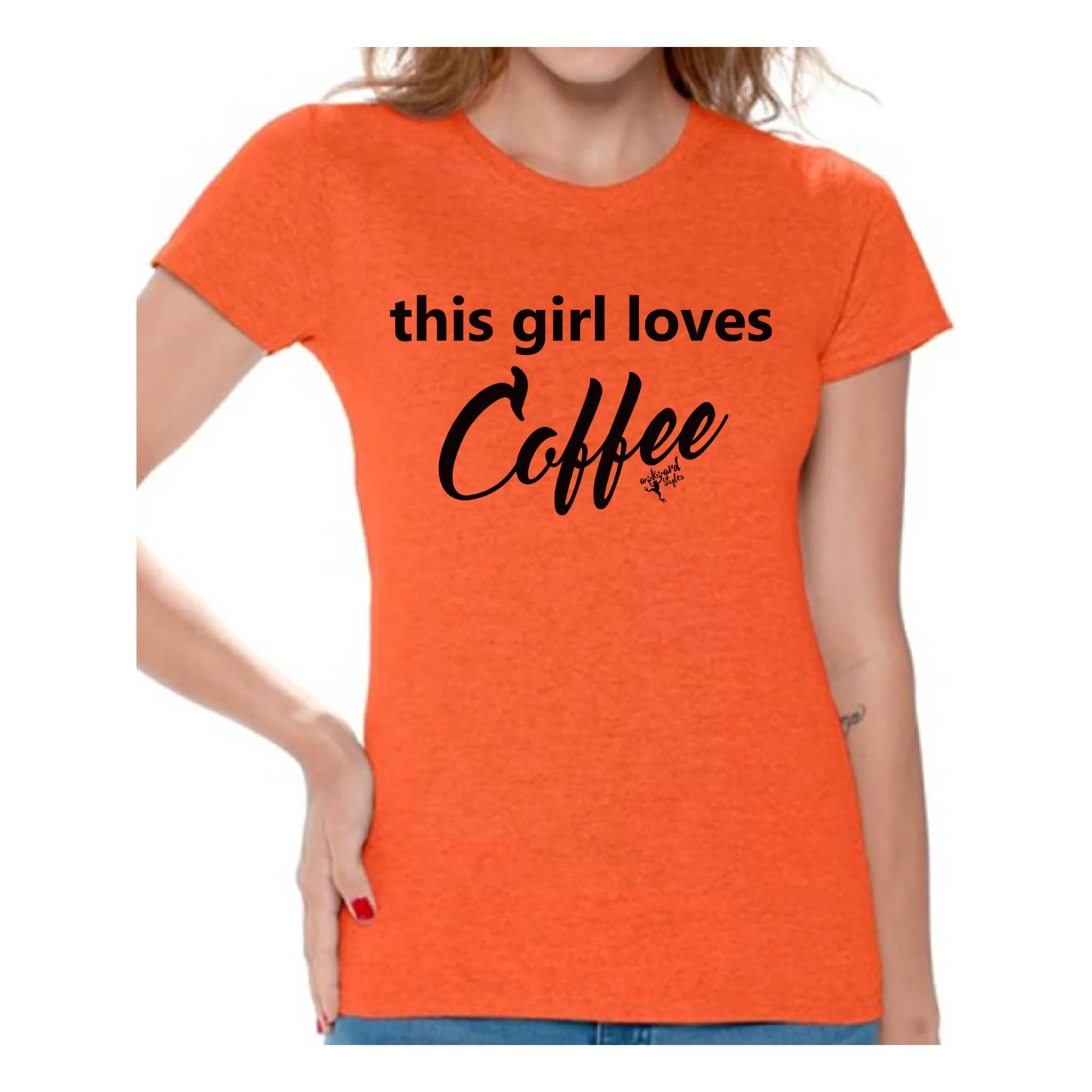 Awkward Styles Coffee T-Shirt This Girl Loves Coffee T Shirts for Women | Walmart (US)