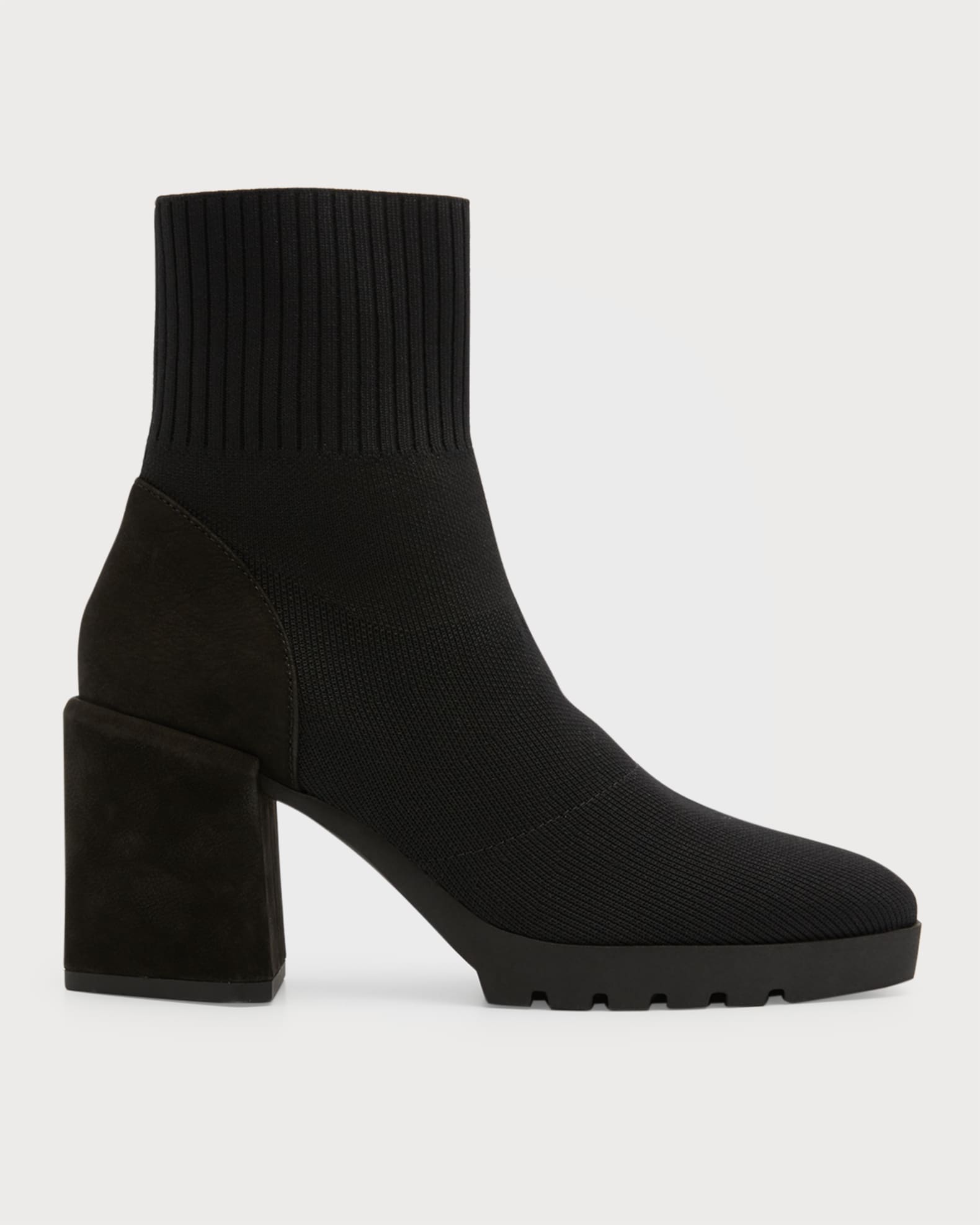 Spell Knit Sock Block-Heel Booties | Neiman Marcus