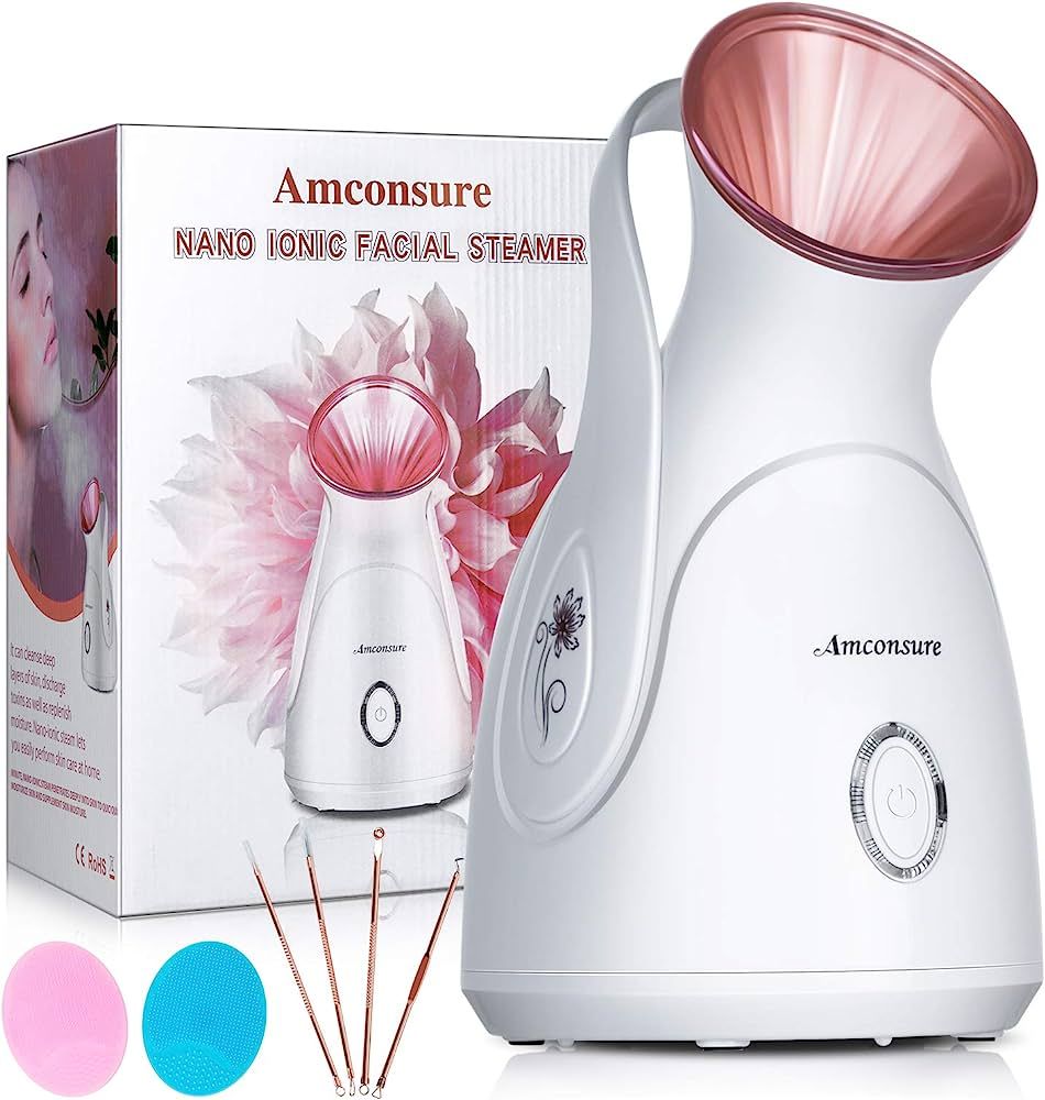 Facial Steamer, Amconsure Nano Ionic Face Steamer for Home Facial, 100ML Warm Mist Humidifier for... | Amazon (US)