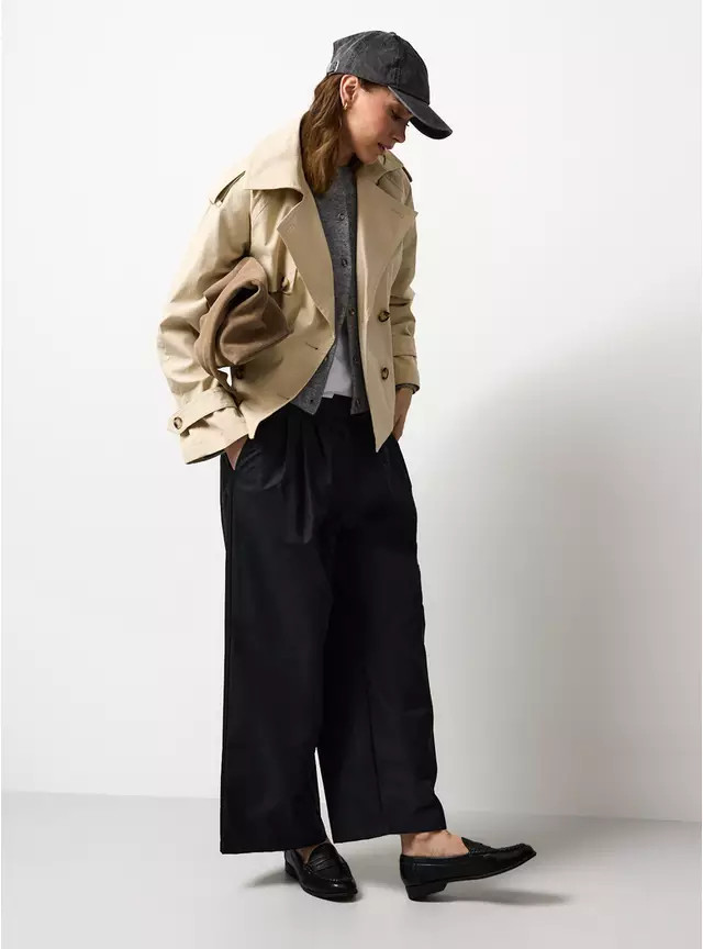 Stone Short Trench Coat M | Tu Clothing