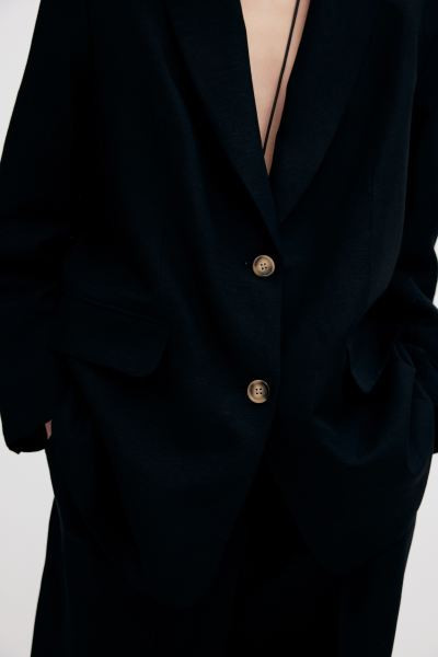 Oversized linen-blend blazer | H&M (UK, MY, IN, SG, PH, TW, HK)