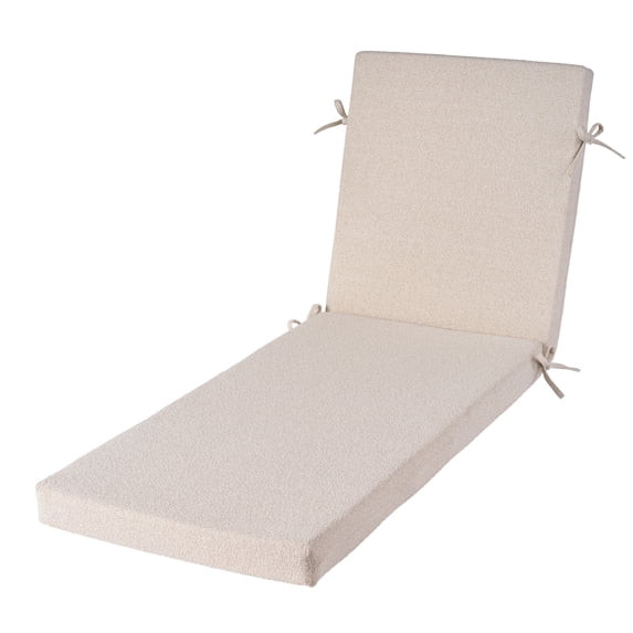 Better Homes & Gardens 72" x 23" Outdoor Chaise Lounge Cushion, 1-Piece, Cream Boucle | Walmart (US)