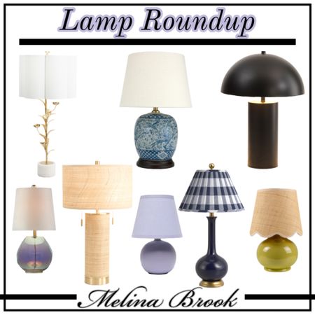 Lamp Roundup! 
Table lamps, affordable lamps, gold lamp, mushroom lamp, colorful lamps, lamp shade, pleated lamp shade, statement lamp, living room lamp, bedroom lamp. 

#LTKhome #LTKsalealert #LTKstyletip